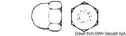 Doomed cap εξαγωνικό παξιμάδι 8 AISI 316 316.1587/8